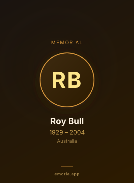 Memorial portrait of Roy Bull