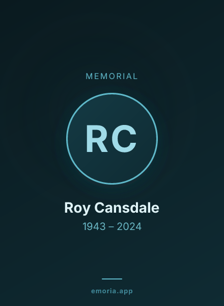 Memorial portrait of Roy Cansdale