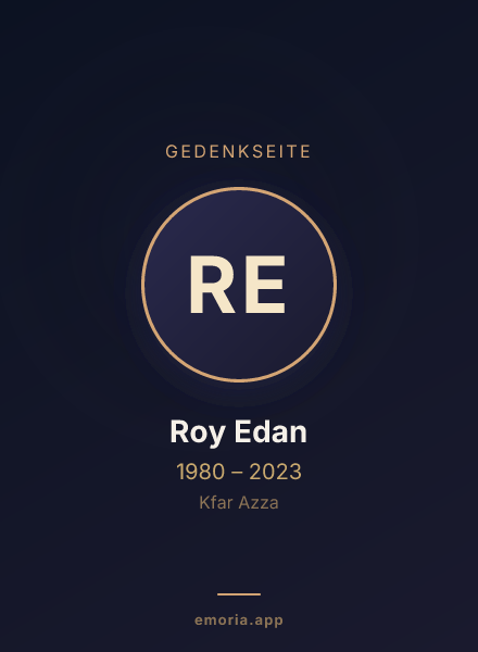Gedenkportrait von Roy Edan