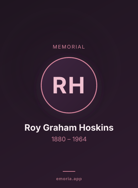 Memorial portrait of Roy Graham Hoskins