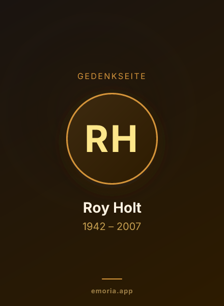 Gedenkportrait von Roy Holt