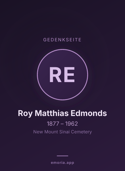 Gedenkportrait von Roy Matthias Edmonds