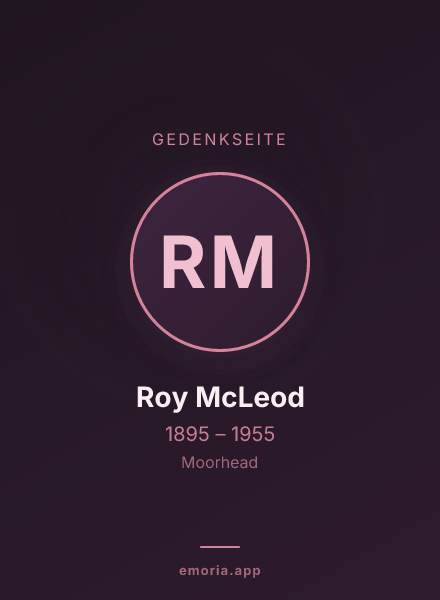 Gedenkportrait von Roy McLeod