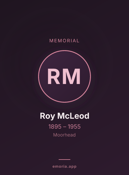 Memorial portrait of Roy McLeod