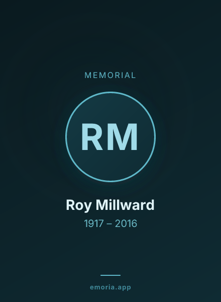 Memorial portrait of Roy Millward