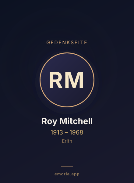 Gedenkportrait von Roy Mitchell