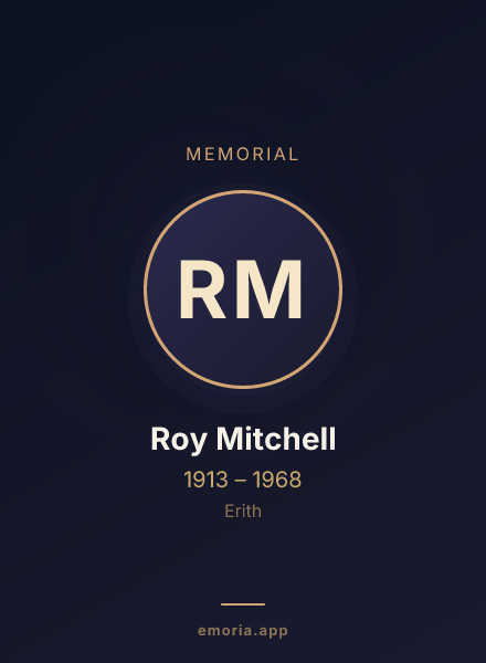 Memorial portrait of Roy Mitchell