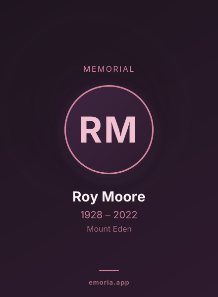 Memorial portrait of Roy Moore
