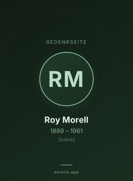 Gedenkportrait von Roy Morell
