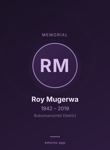 Memorial portrait of Roy Mugerwa