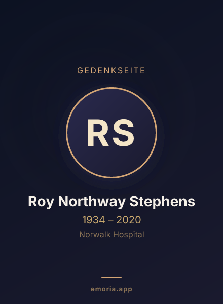 Gedenkportrait von Roy Northway Stephens