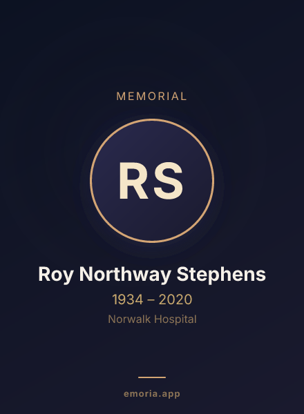 Memorial portrait of Roy Northway Stephens