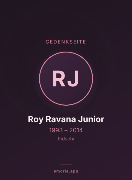 Gedenkportrait von Roy Ravana Junior