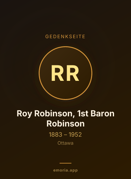Gedenkportrait von Roy Robinson, 1st Baron Robinson