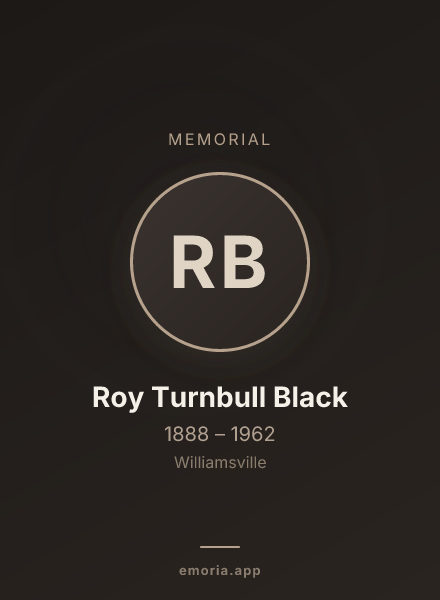 Memorial portrait of Roy Turnbull Black