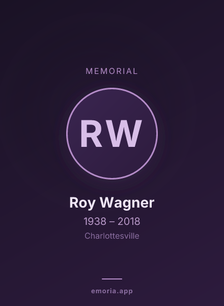 Memorial portrait of Roy Wagner