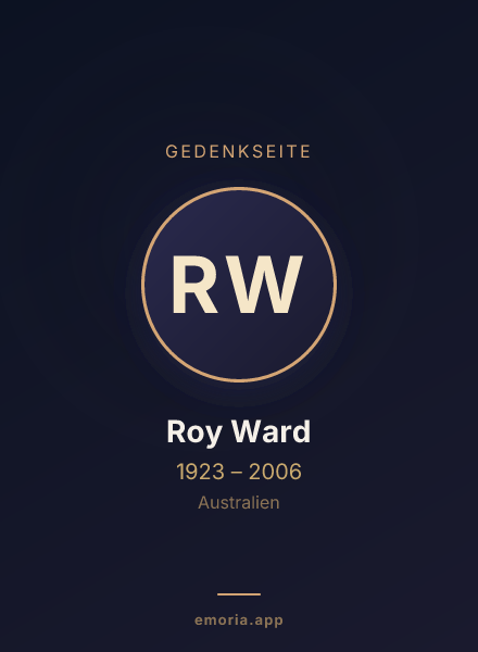 Gedenkportrait von Roy Ward