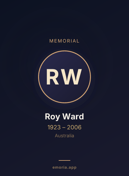 Memorial portrait of Roy Ward