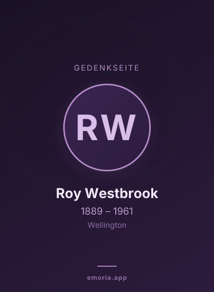 Gedenkportrait von Roy Westbrook