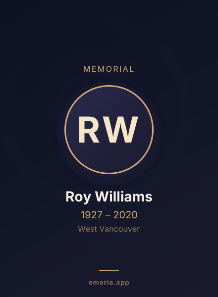 Memorial portrait of Roy Williams