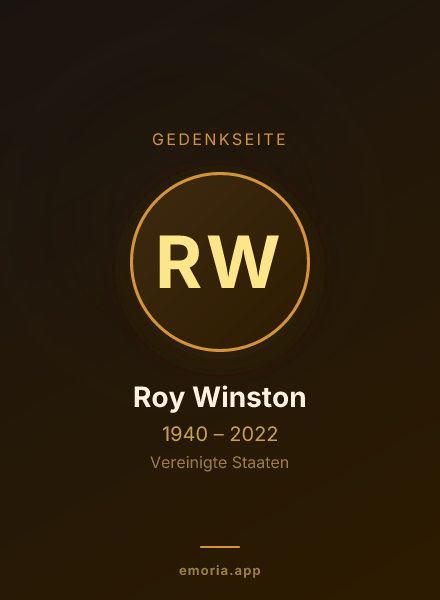 Gedenkportrait von Roy Winston
