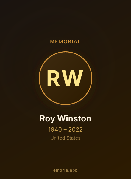 Memorial portrait of Roy Winston