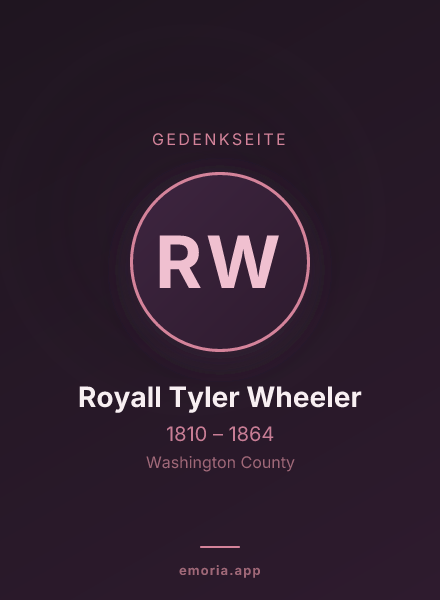 Gedenkportrait von Royall Tyler Wheeler