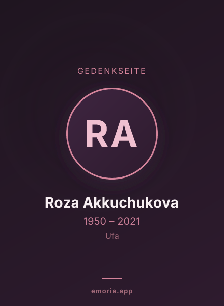 Gedenkportrait von Roza Akkuchukova