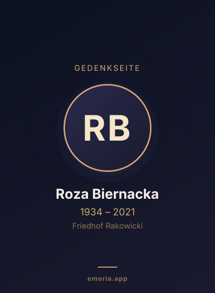 Gedenkportrait von Roza Biernacka