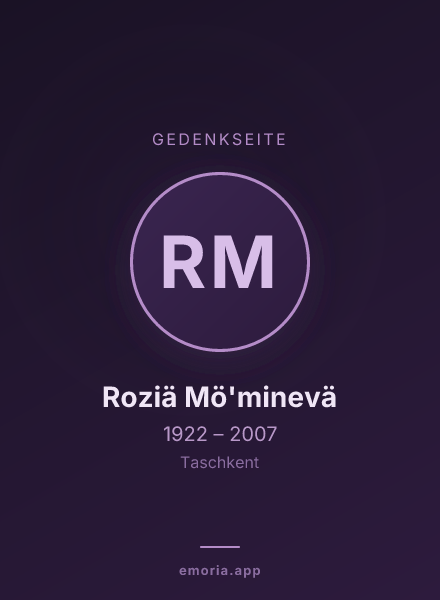 Gedenkportrait von Roziä Mö'minevä
