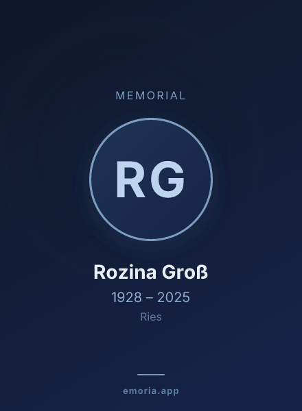 Memorial portrait of Rozina Groß