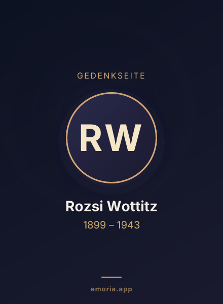 Gedenkportrait von Rozsi Wottitz