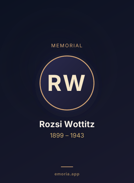 Memorial portrait of Rozsi Wottitz