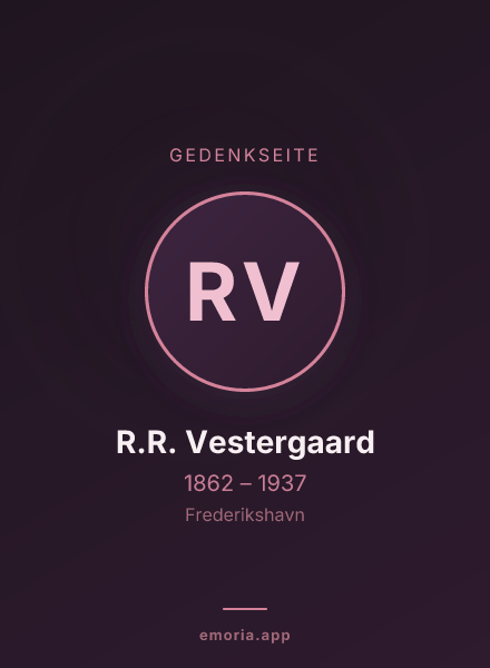 Gedenkportrait von R.R. Vestergaard