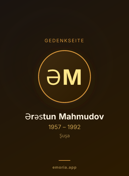 Gedenkportrait von Ərəstun Mahmudov