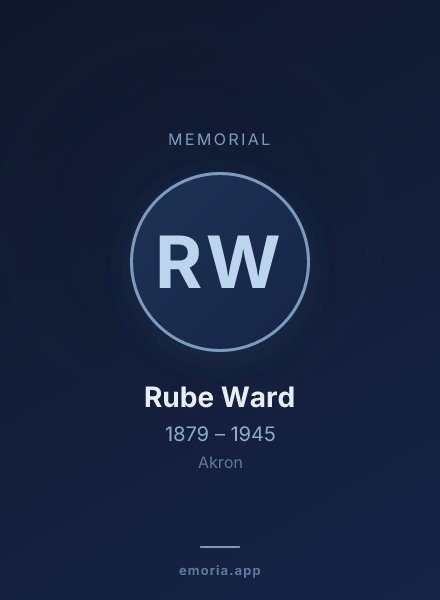 Memorial portrait of Rube Ward
