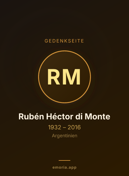 Gedenkportrait von Rubén Héctor di Monte
