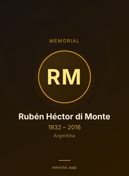 Memorial portrait of Rubén Héctor di Monte
