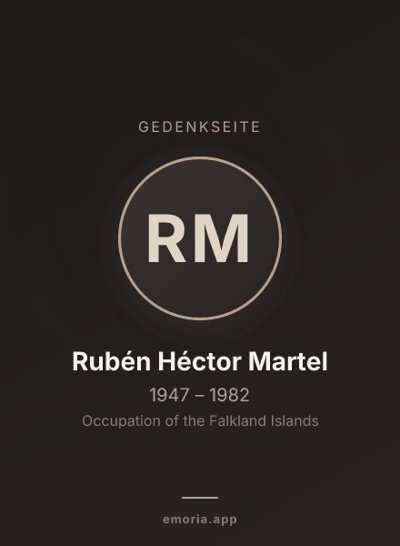 Gedenkportrait von Rubén Héctor Martel