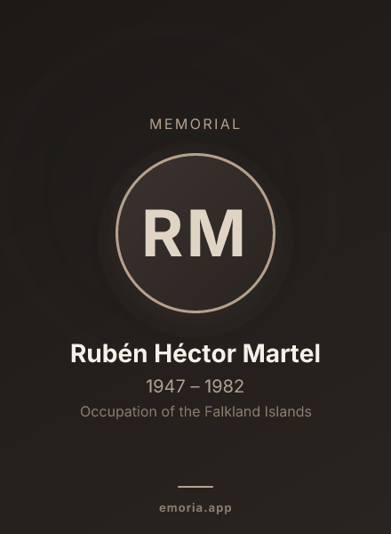 Memorial portrait of Rubén Héctor Martel