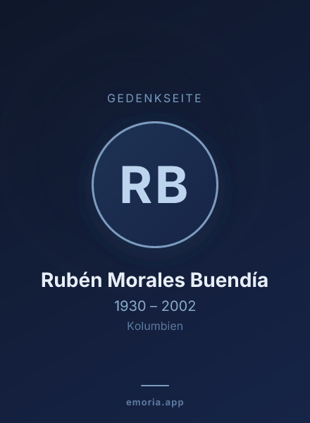 Gedenkportrait von Rubén Morales Buendía