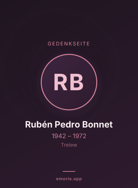 Gedenkportrait von Rubén Pedro Bonnet
