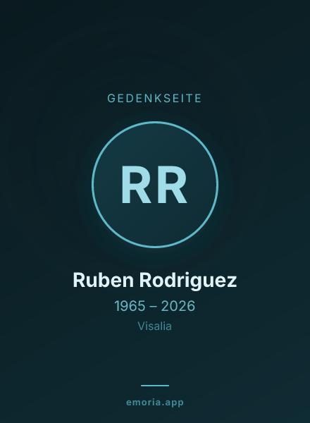 Gedenkportrait von Ruben Rodriguez