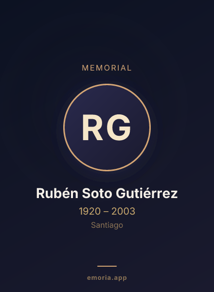 Memorial portrait of Rubén Soto Gutiérrez