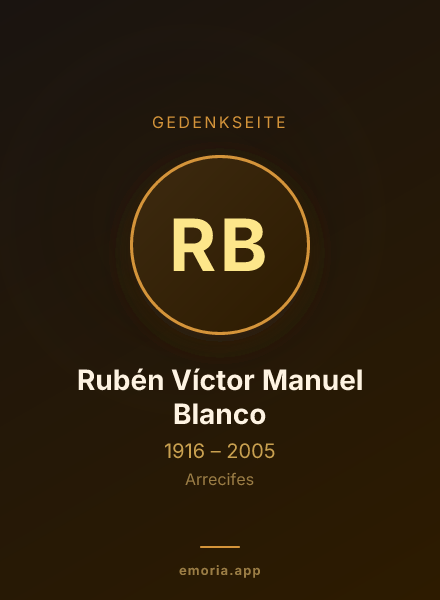 Gedenkportrait von Rubén Víctor Manuel Blanco