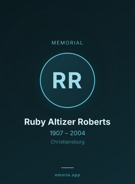 Memorial portrait of Ruby Altizer Roberts