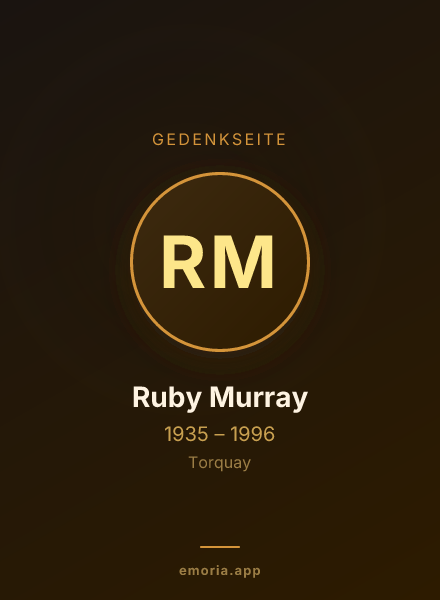 Gedenkportrait von Ruby Murray