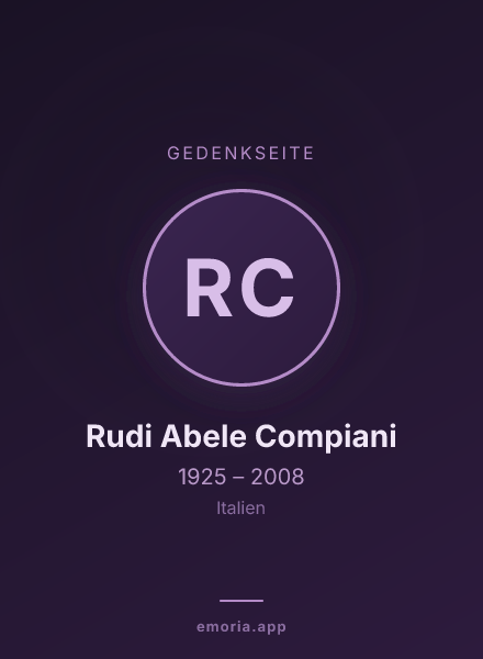 Gedenkportrait von Rudi Abele Compiani