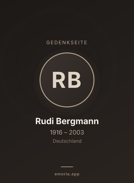 Gedenkportrait von Rudi Bergmann