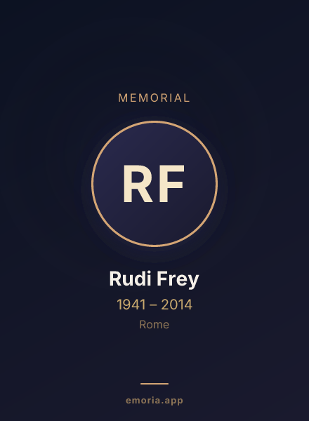 Memorial portrait of Rudi Frey